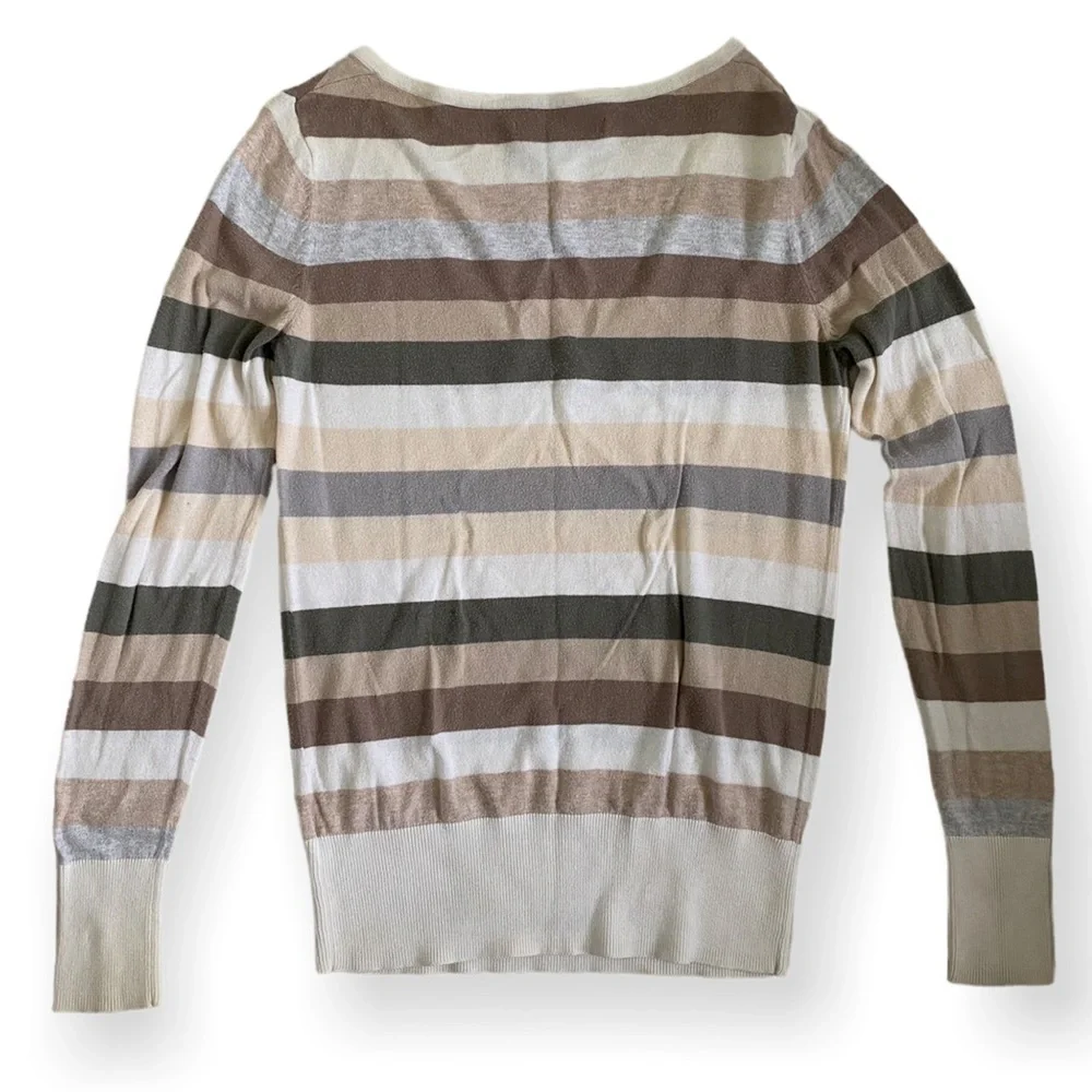 Old Navy Striped Soft V neck Sweater - Picture 2 of 5